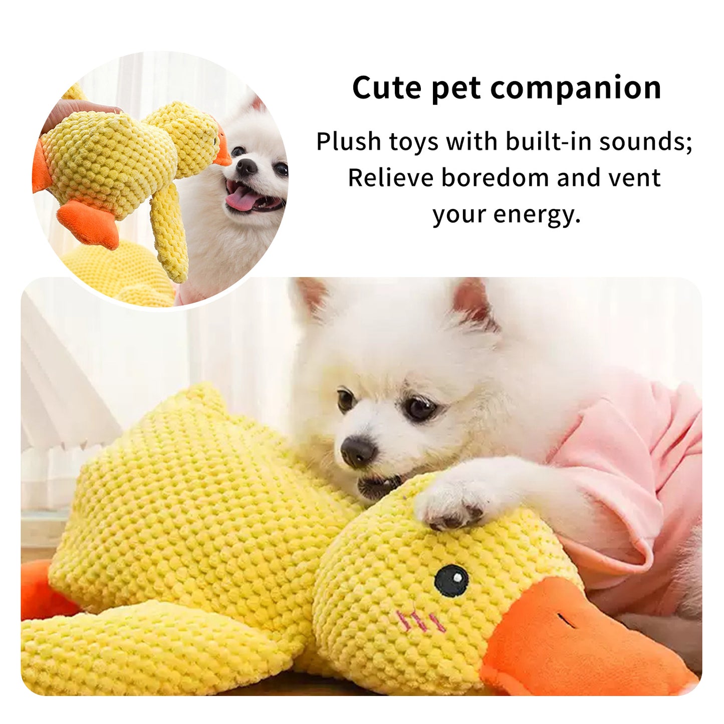 Duck Shape Quacking Dog Toy - Dog Supplies