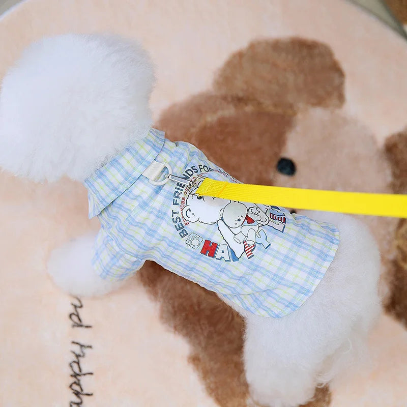 Plaid Cardigan Pet Shirt - Puppy & Teddy Dog Clothes