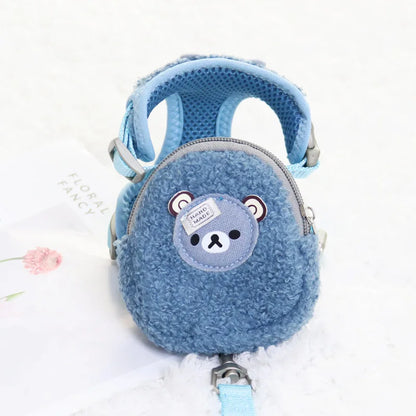 Cartoon Bear Dog and Cat Harness & Leash