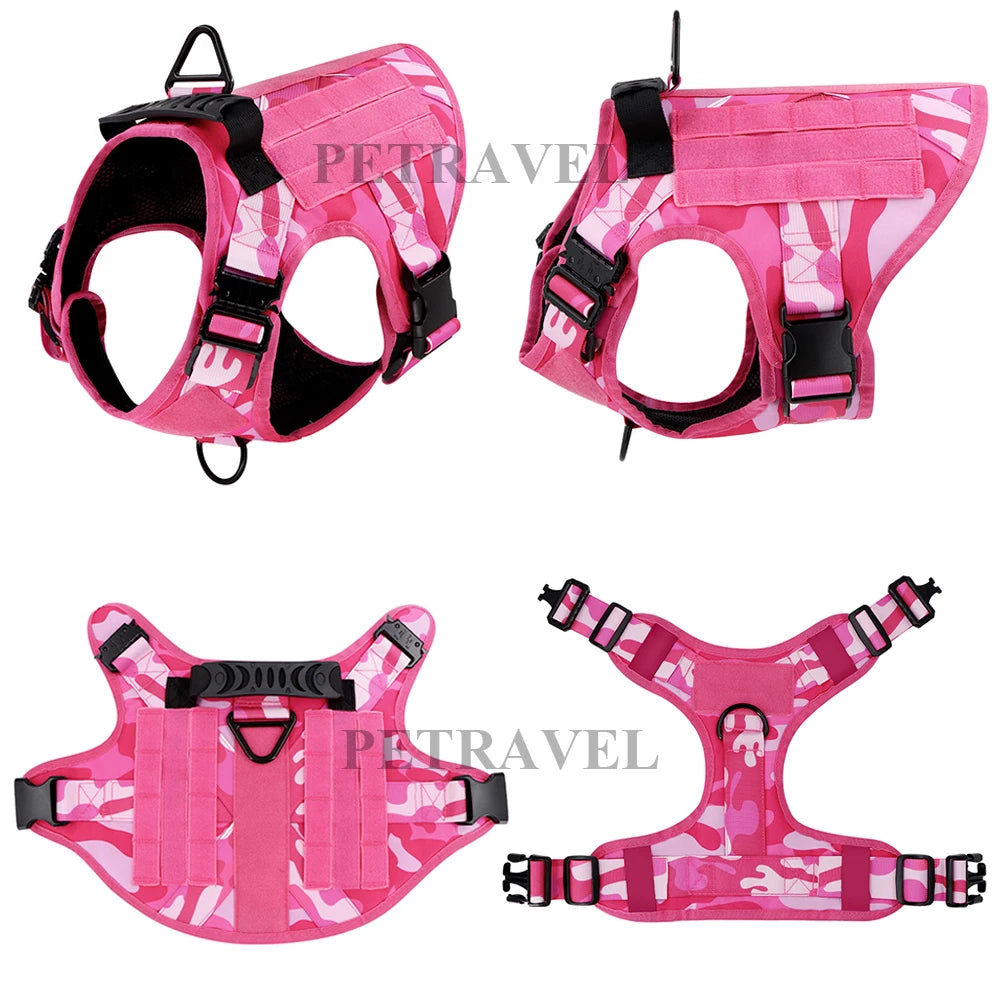 Pink Harness Set For Large Medium Dogs