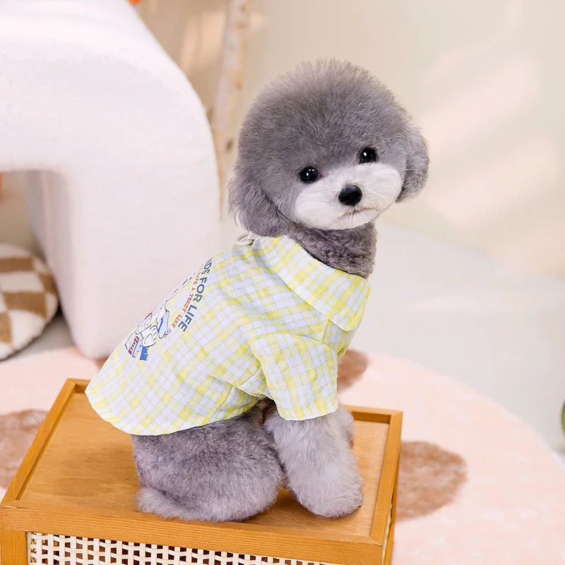 Plaid Cardigan Pet Shirt - Puppy & Teddy Dog Clothes