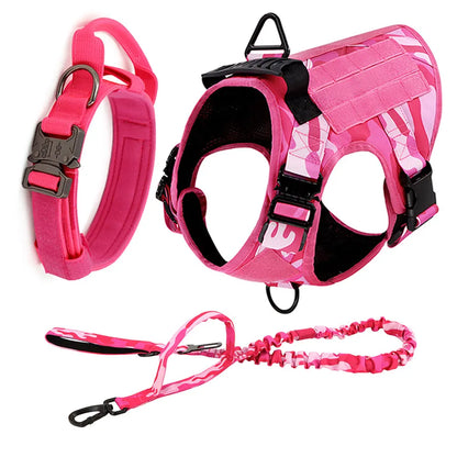 Pink Harness Set For Large Medium Dogs