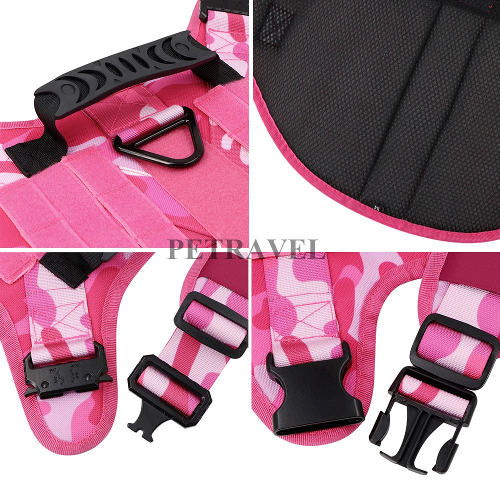 Pink Harness Set For Large Medium Dogs